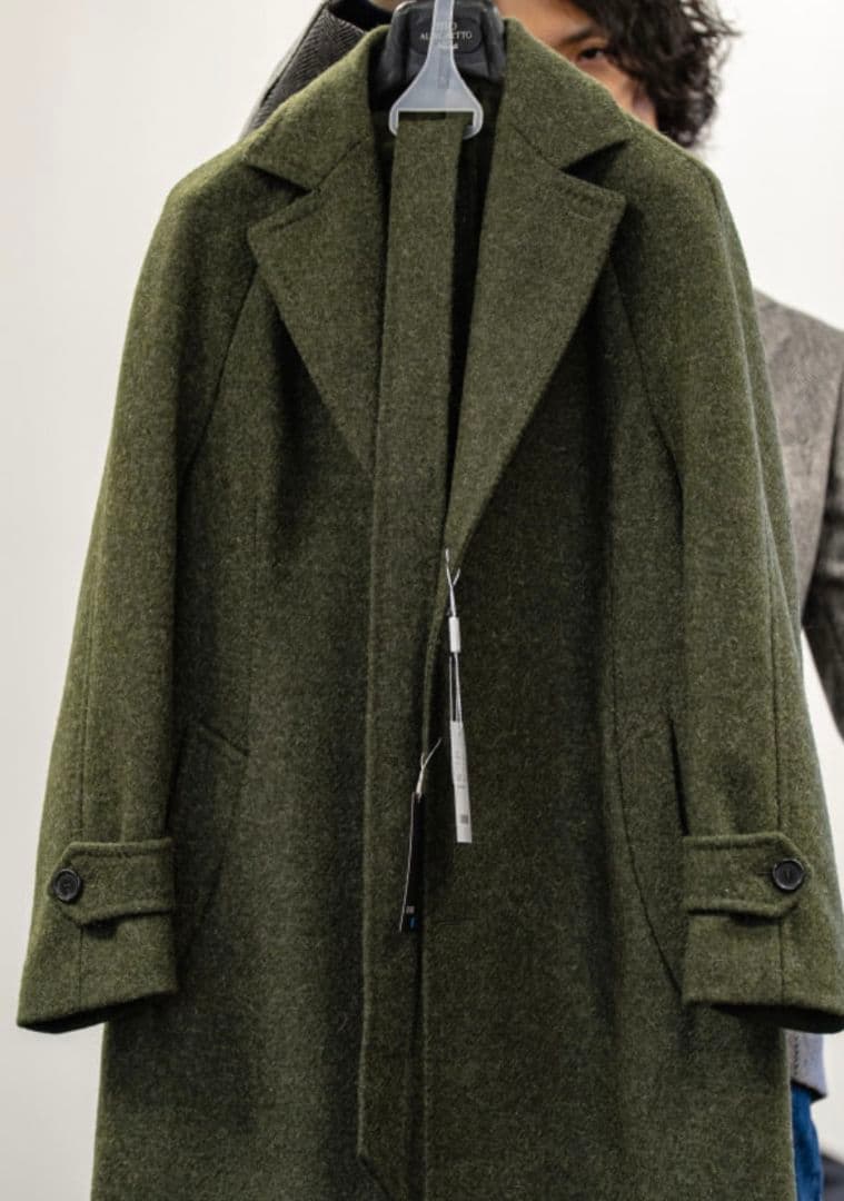 2025AW TITO ALLEGRETTO オリーブ　ラグランスリーブコート