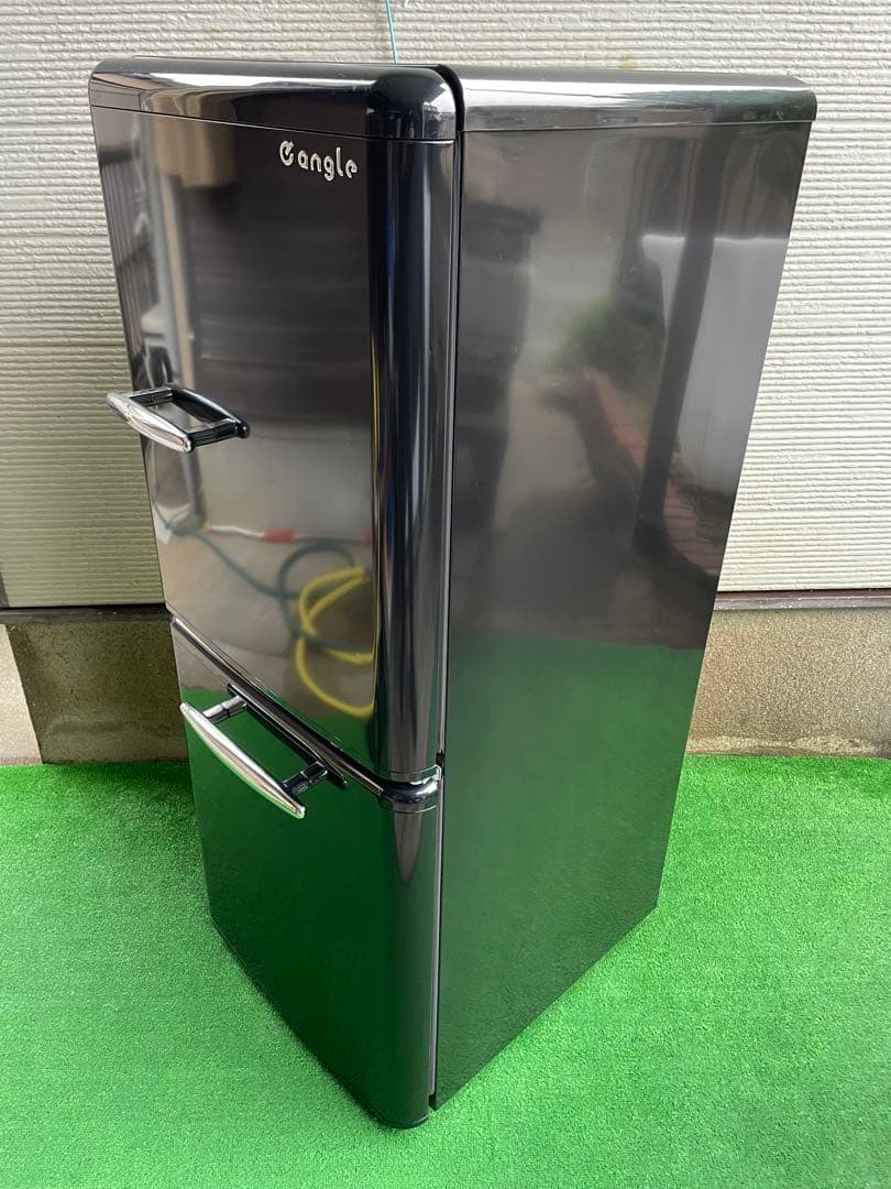 736美品✨ エディオン レトロインバーターおしゃれブラック2ドア冷蔵庫 単身