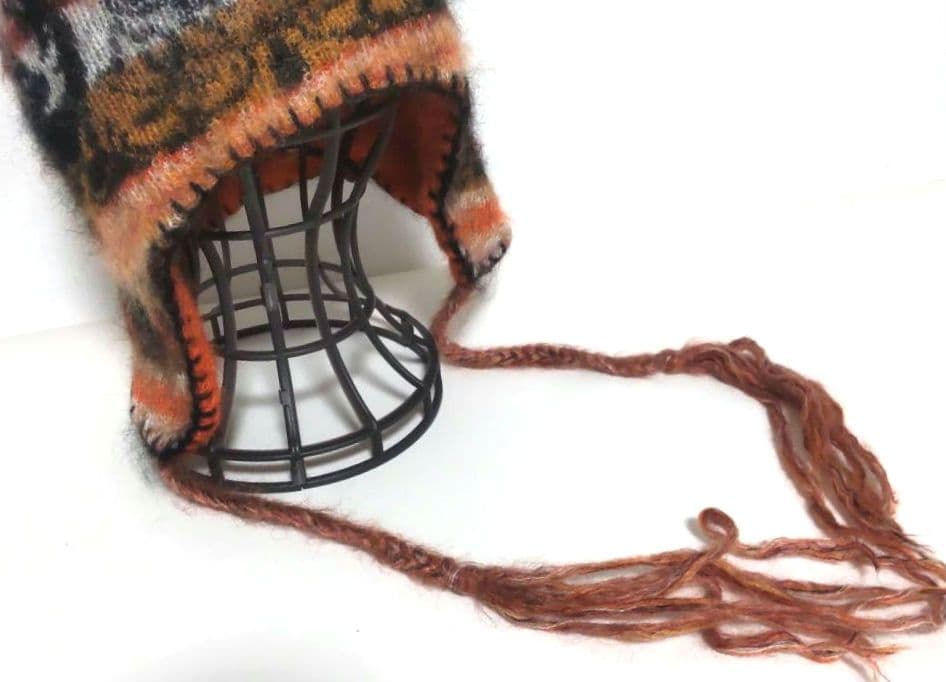 ヴィヴィアンウエストウッド ウール 耳付きニット帽 フリンジ 希少