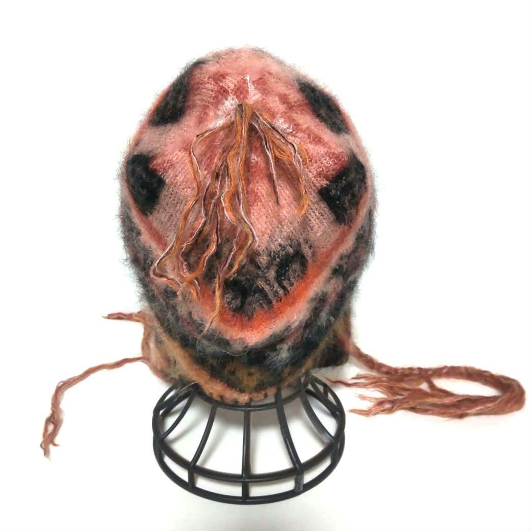 ヴィヴィアンウエストウッド ウール 耳付きニット帽 フリンジ 希少