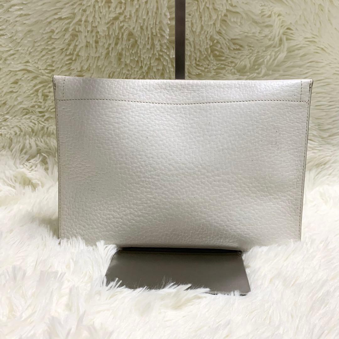 【極希少】デルヴォー セカンドバッグ レザー アイボリー