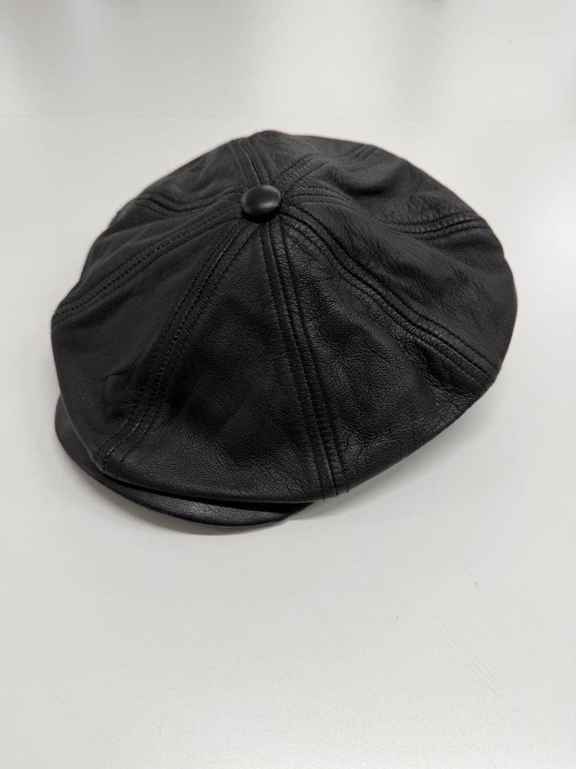 USA製のNEW YORK HATレザー（羊皮）:(レザーキャスケット)