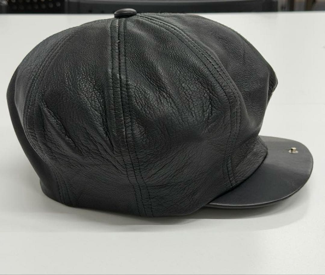 USA製のNEW YORK HATレザー（羊皮）:(レザーキャスケット)