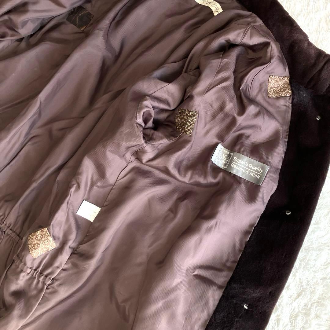 SAGA MINK 高級ミンクファーロングコート　ライトパープル