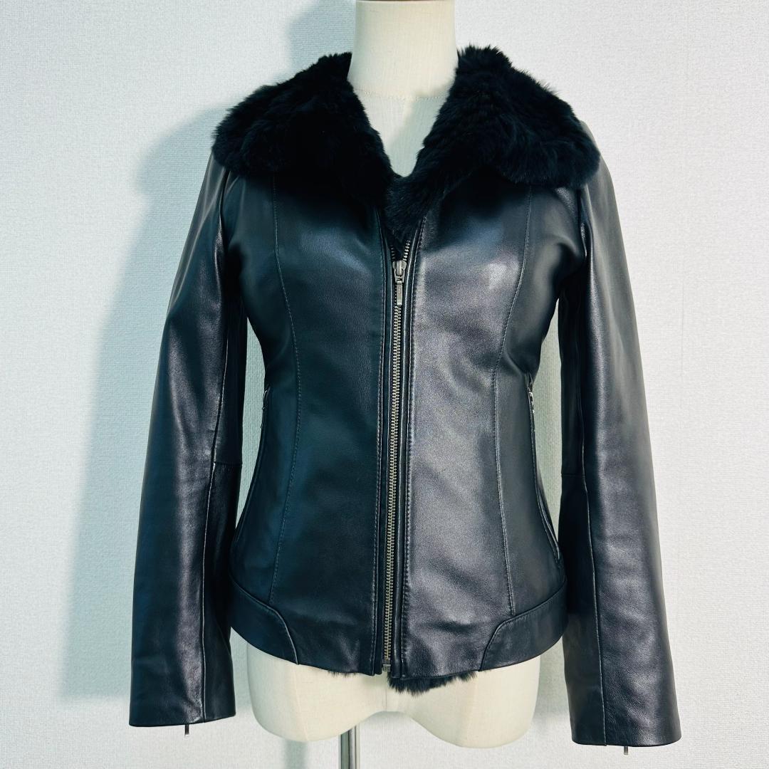 【極美品】ソークロース レザージャケット ファー付ダウンベストセット S 黒