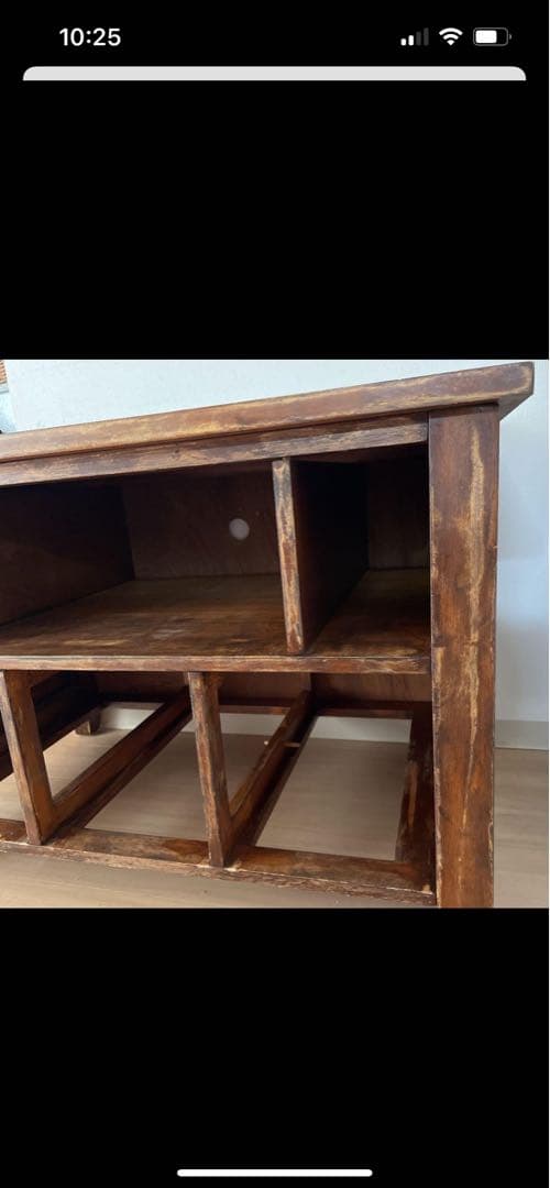 アンティーク。しっかりとした重量感のある一生物の棚です。テレビ台　収納台リビング