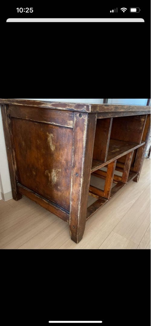 アンティーク。しっかりとした重量感のある一生物の棚です。テレビ台　収納台リビング