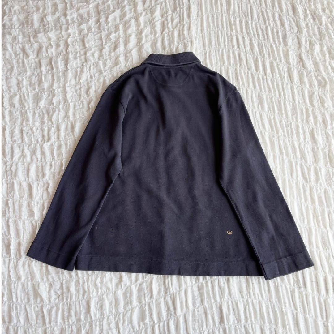 【美品】 45R スーピマカノコ四角ポロ 現行モデル ポロシャツ 刺繍ロゴ