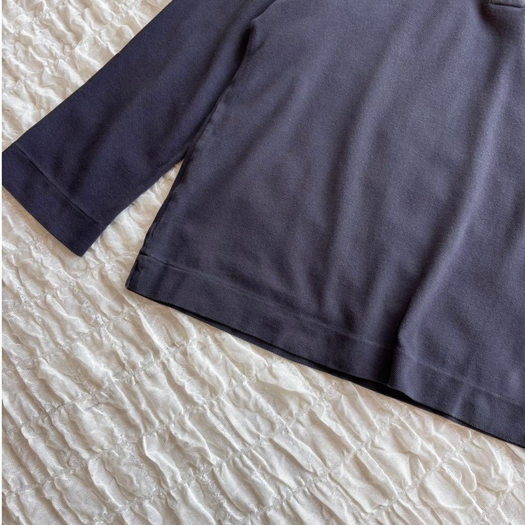 【美品】 45R スーピマカノコ四角ポロ 現行モデル ポロシャツ 刺繍ロゴ