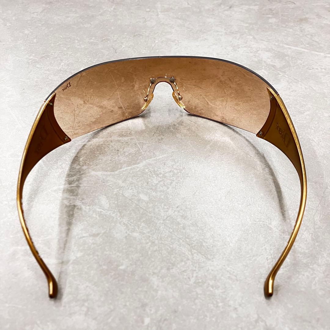 Dior GOLF サングラス ゴールド シールド型 ケース付 ディオール