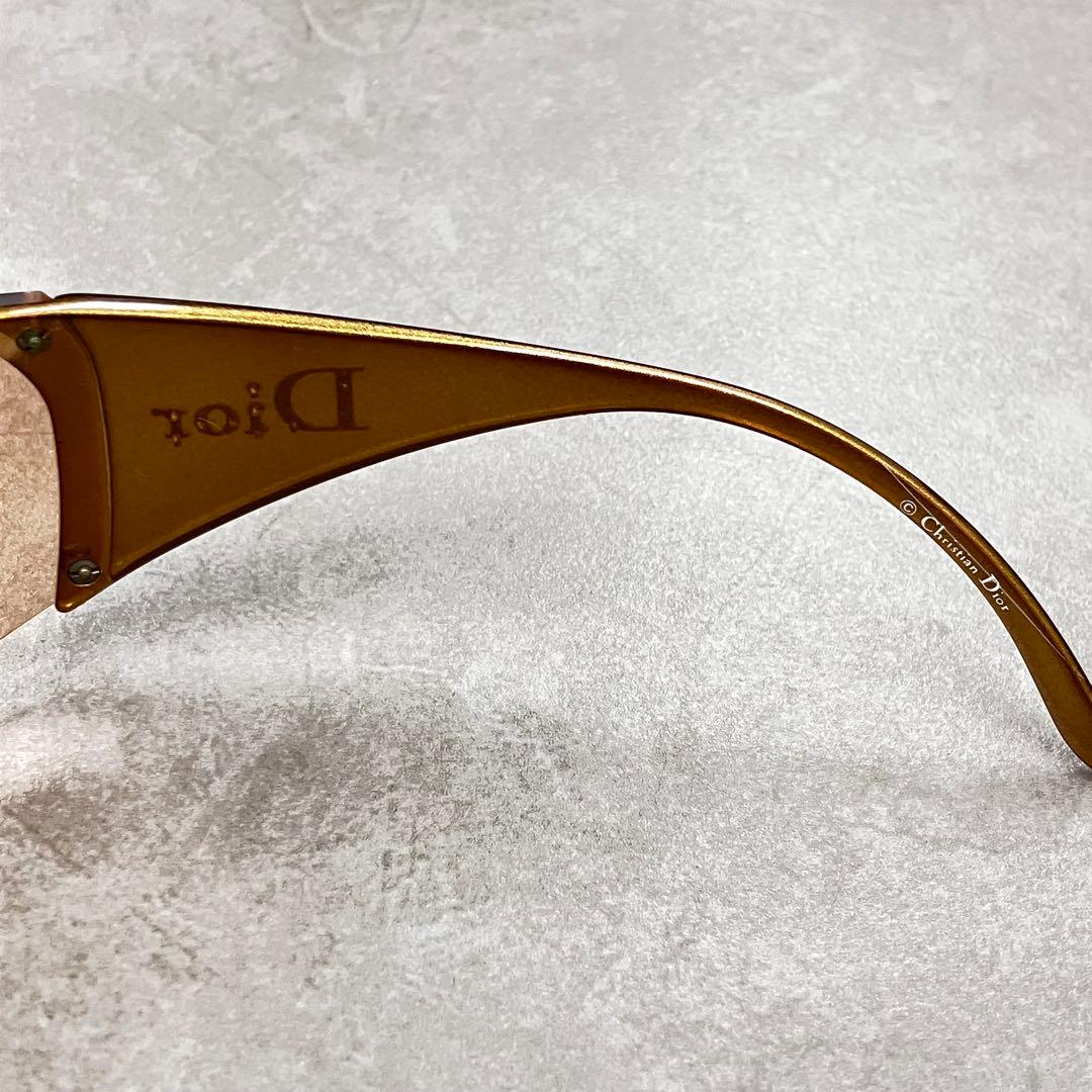 Dior GOLF サングラス ゴールド シールド型 ケース付 ディオール