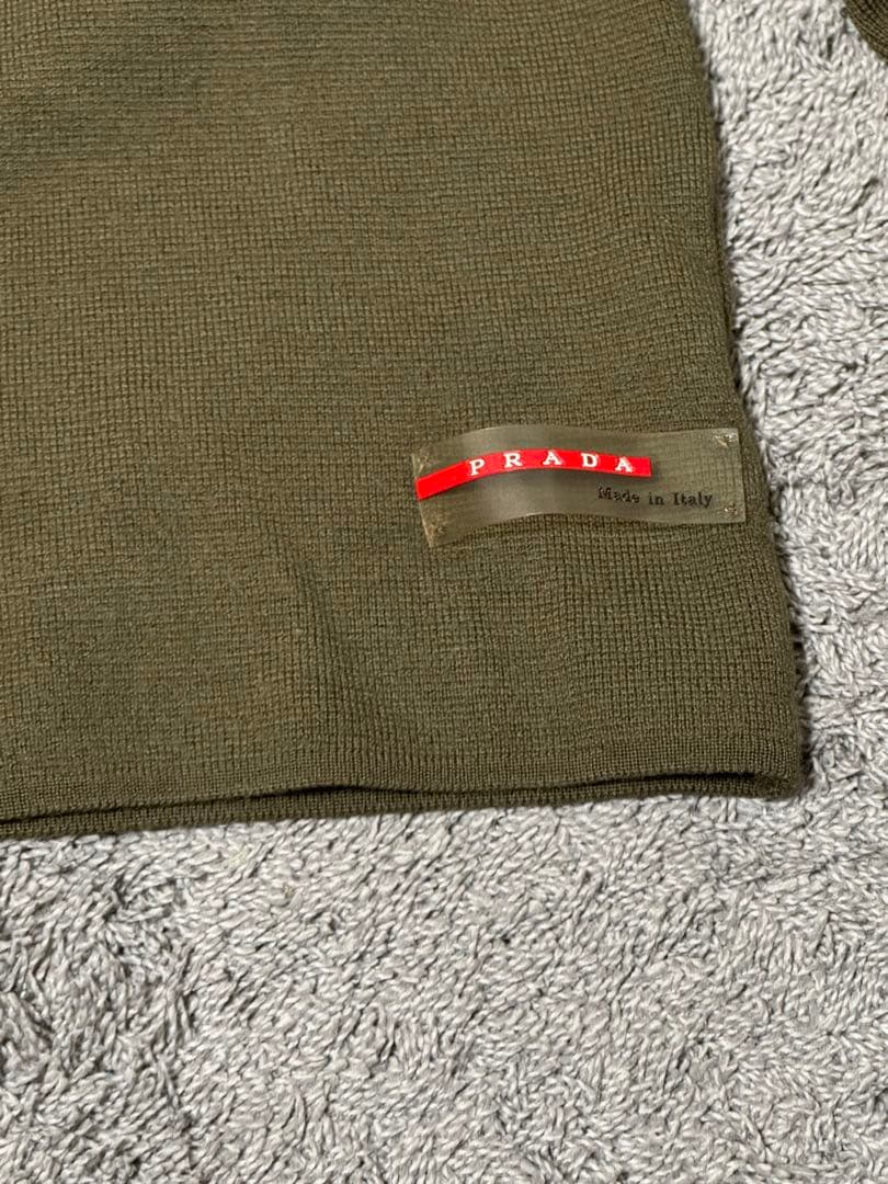 Archive PRADA オリーブ ハーフジップ フリースパーカー