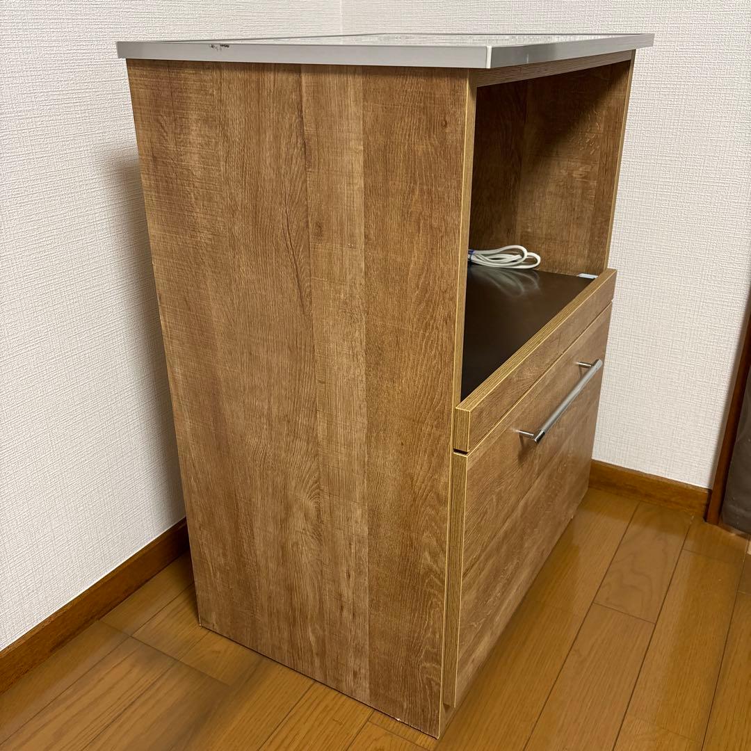 ユアーズ レンジ台 ウッド調 美品 キッチン収納 ！訳あり