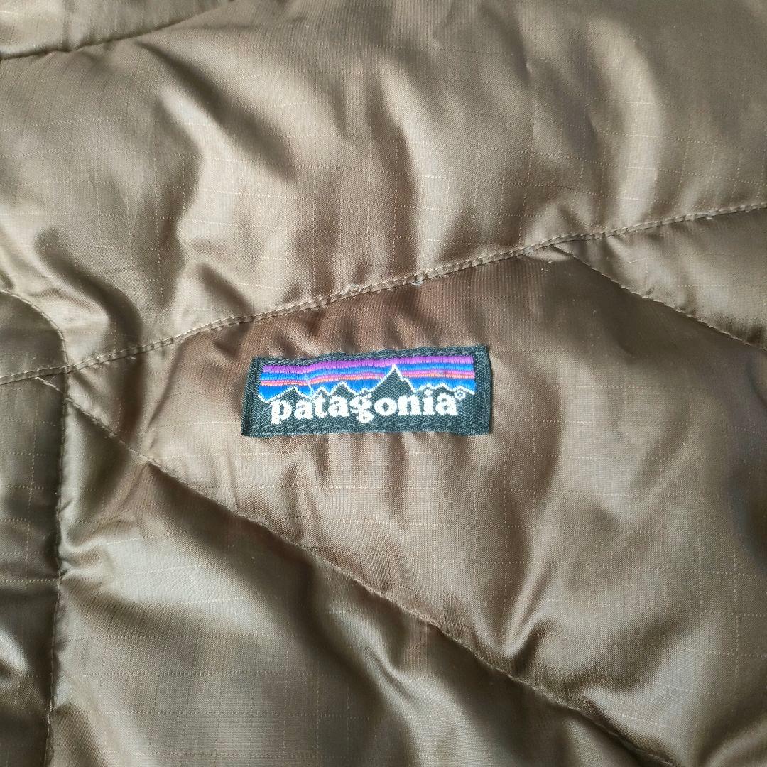 Patagonia ダウンジャケット ブラウン メンズS フーデッド パイプ