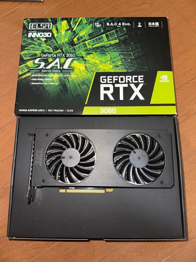 グラフィックボード・グラボ・ビデオカード ELSA GEFORCE RTX 3060 S.A.C/L 12GB