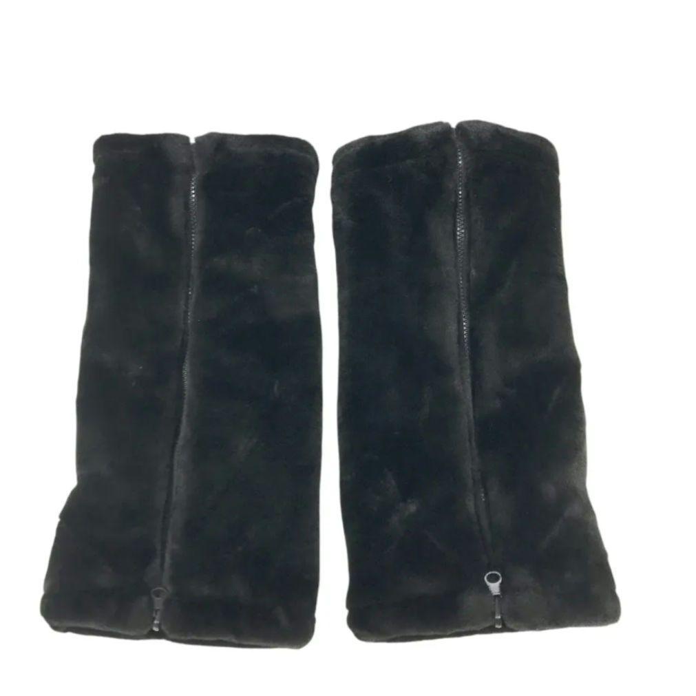 DESCENTEGOLFリバーシブルデザインレッグウォーマー黒 フリーサイズ