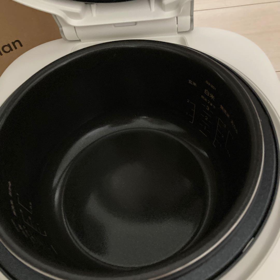 バルミューダー　炊飯器　ホワイト　保証書付