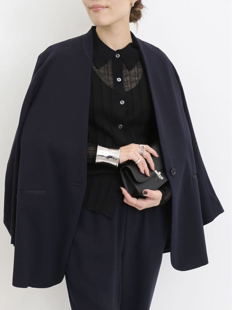 【まるこ 】Lisière No Collar Relax Jacket
