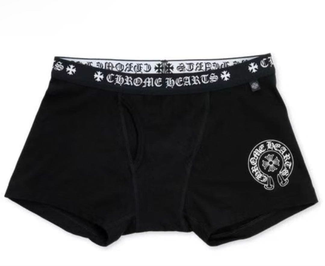 新品未使用 CHROME HEARTS ボクサーパンツ 黒×白 Mサイズ 正規品