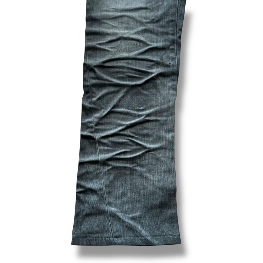 TORNADO MART シューカット デニム グレー L Y2K 立体加工