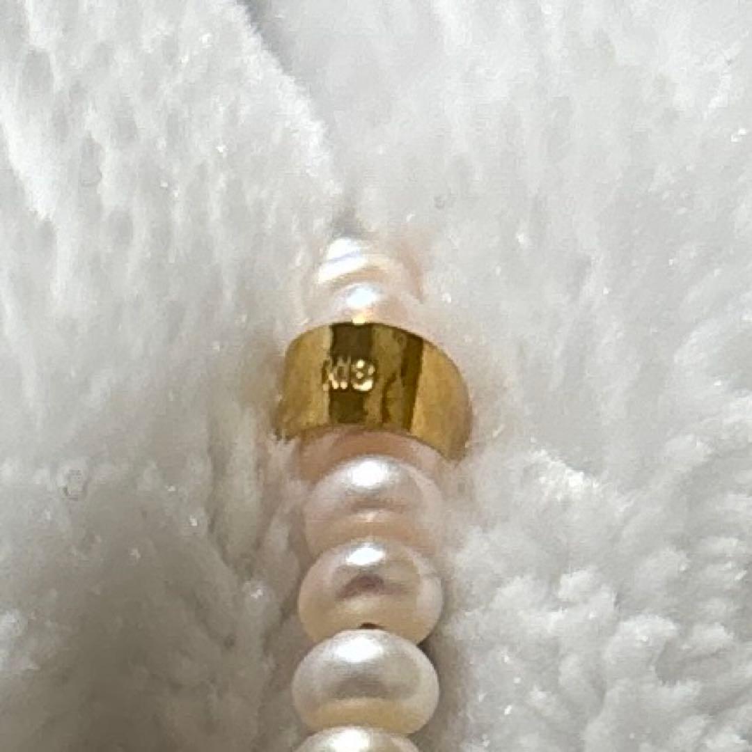 ベビーパール　ピンク　ネックレス　k18