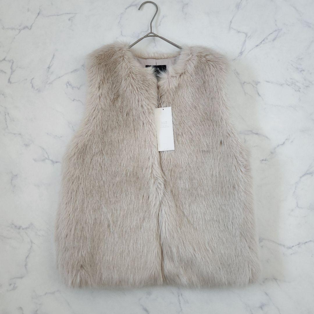 momo　新品✨23区 オンワード樫山 フェイクファー ベスト 38