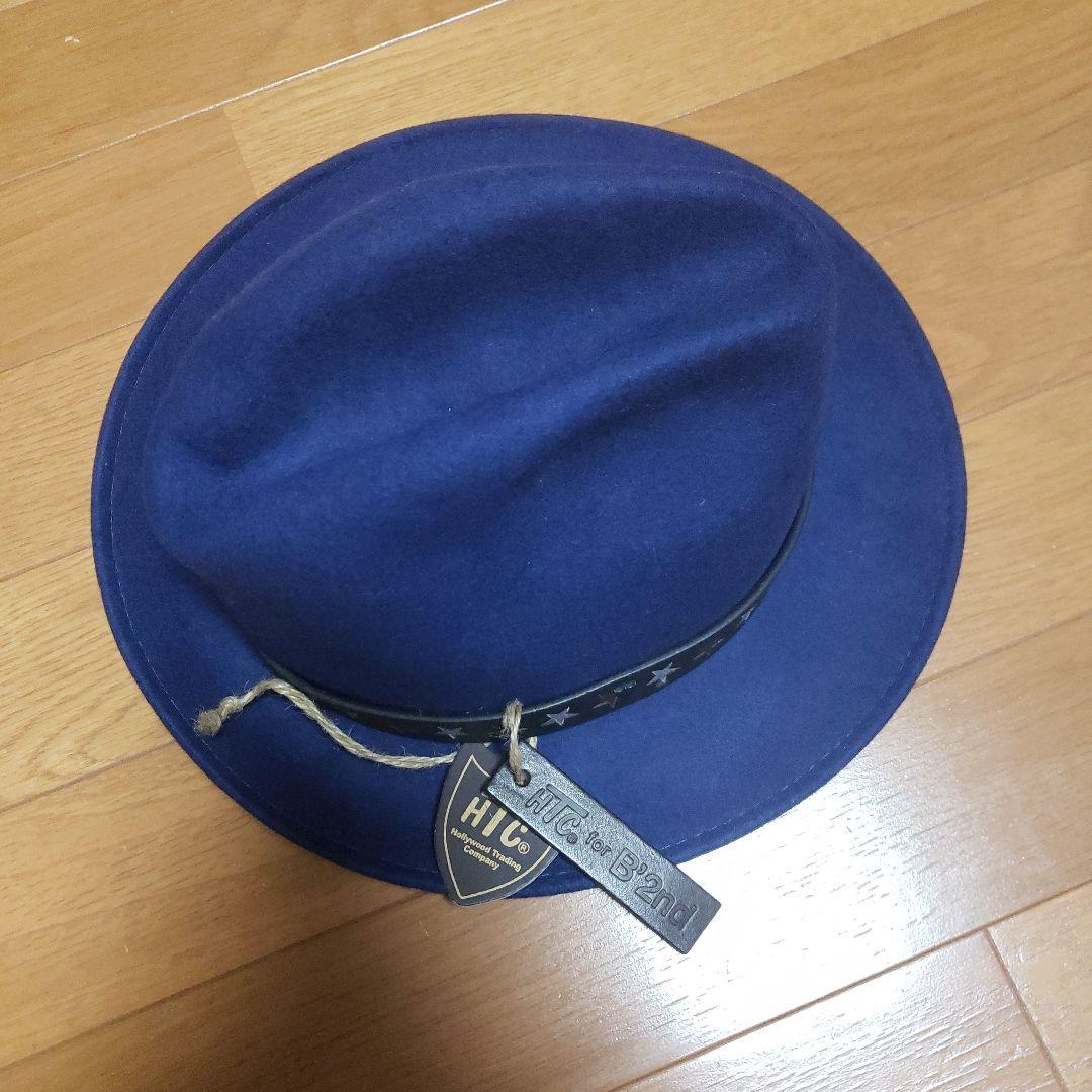 新品◆htc x b'2nd ハット◇イタリア製◇100%ウール◇レザータグ