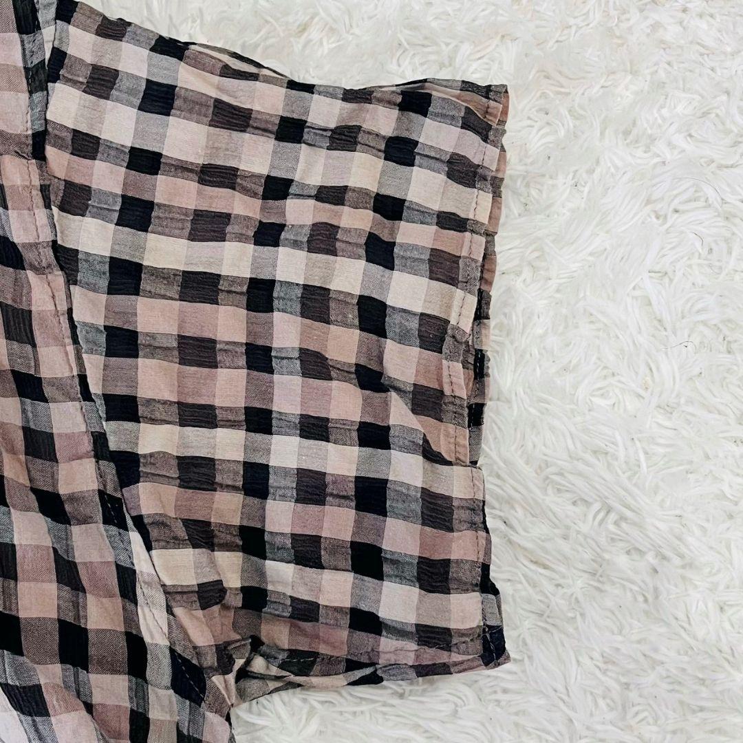 ヨーガンレール チュニック ロング シルク コットン ギンガムチェック XL