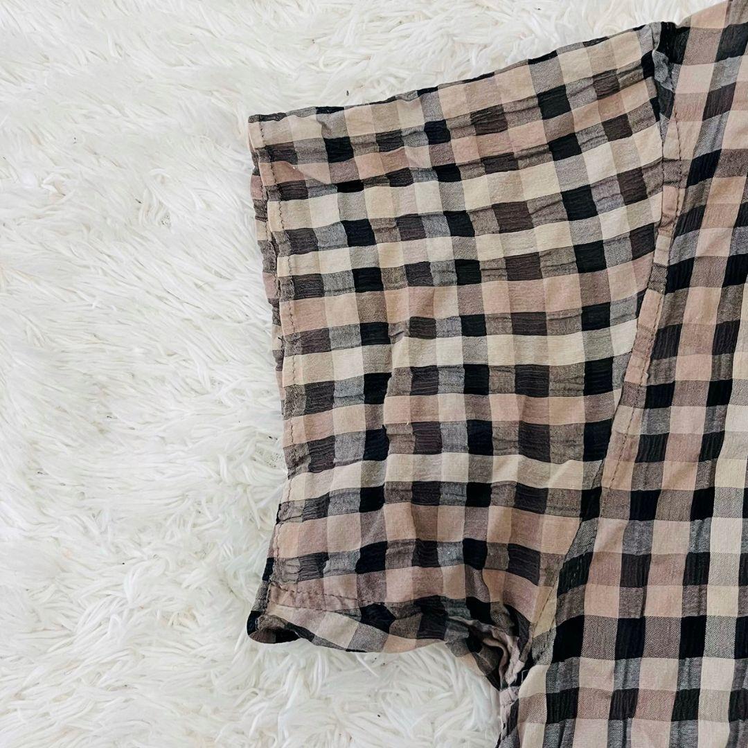 ヨーガンレール チュニック ロング シルク コットン ギンガムチェック XL