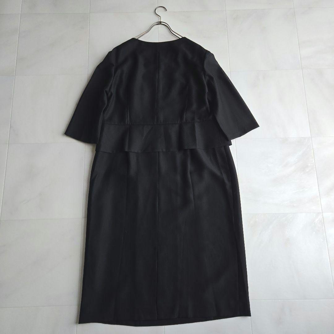 LANVIN NOIR 東京SOIR フォーマル ワンピース 夏用 七分袖 48