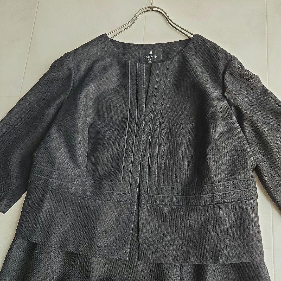 LANVIN NOIR 東京SOIR フォーマル ワンピース 夏用 七分袖 48