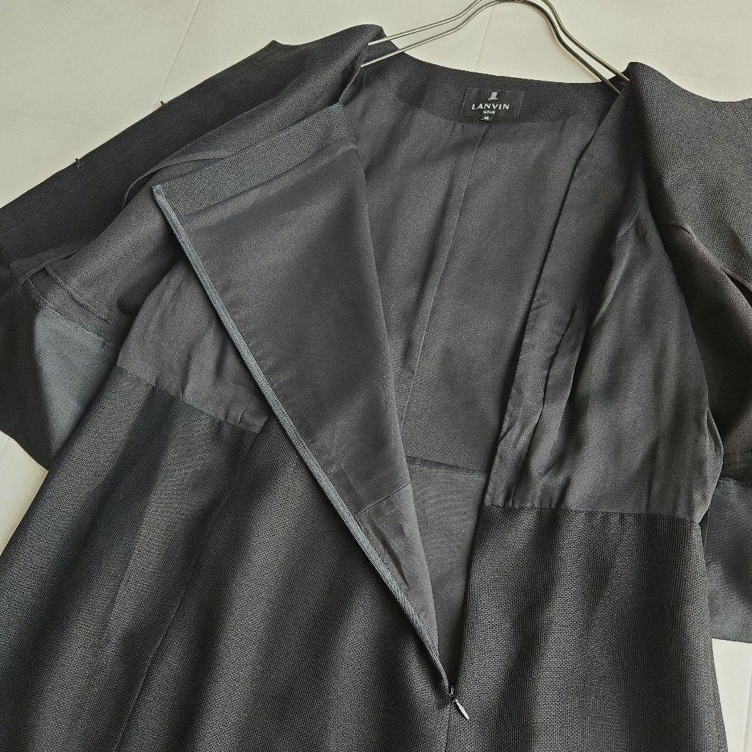 LANVIN NOIR 東京SOIR フォーマル ワンピース 夏用 七分袖 48