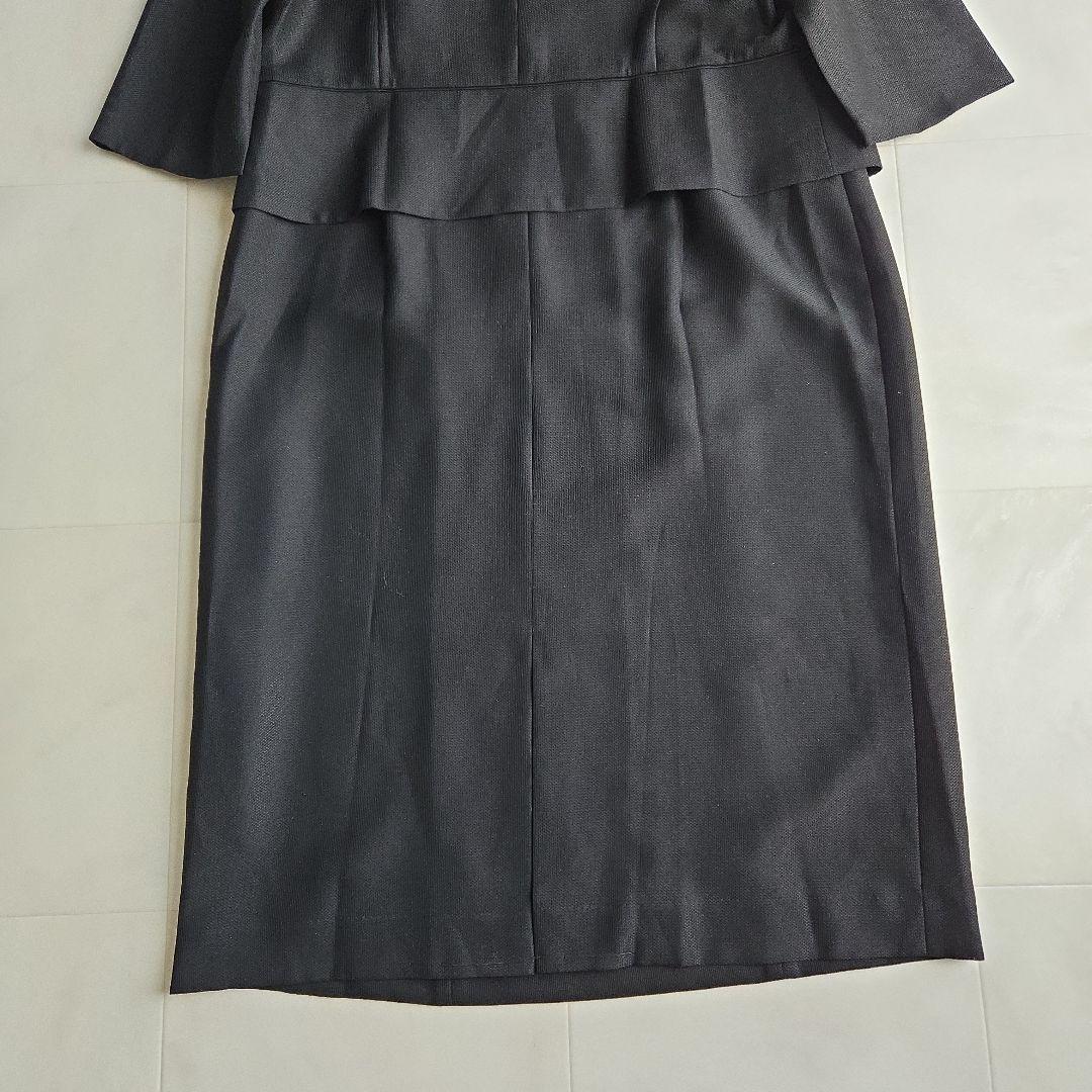 LANVIN NOIR 東京SOIR フォーマル ワンピース 夏用 七分袖 48