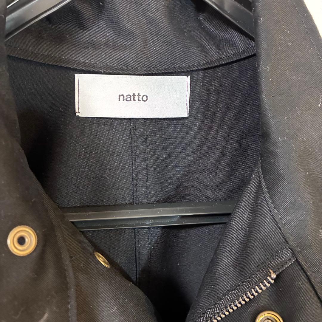 【美品】natto ハイクオリティ ミリタリーモッズコート / ブラック