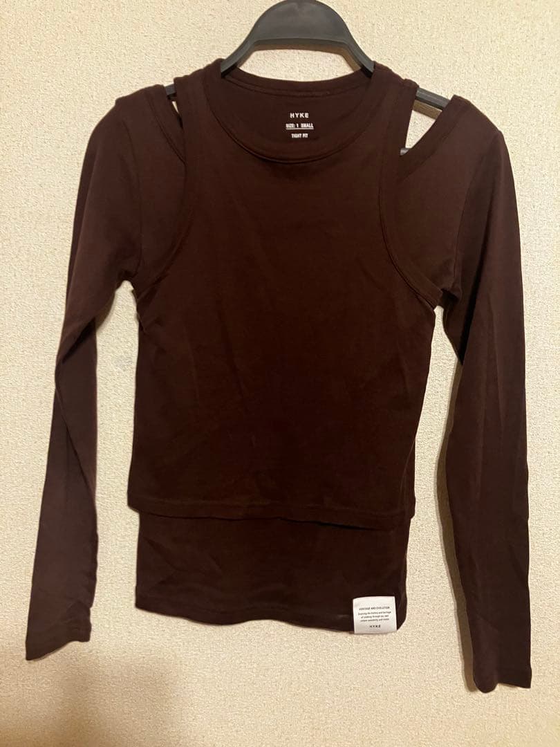 25SS 完売　HYKE LAYERED LONG-SLV TEE