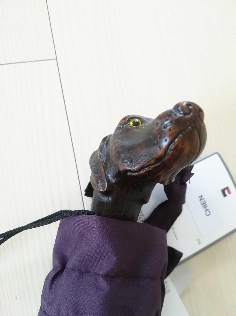 新価格：Guy de jean 折畳み傘 雨/日兼用：グレーハウンド（ブラック）