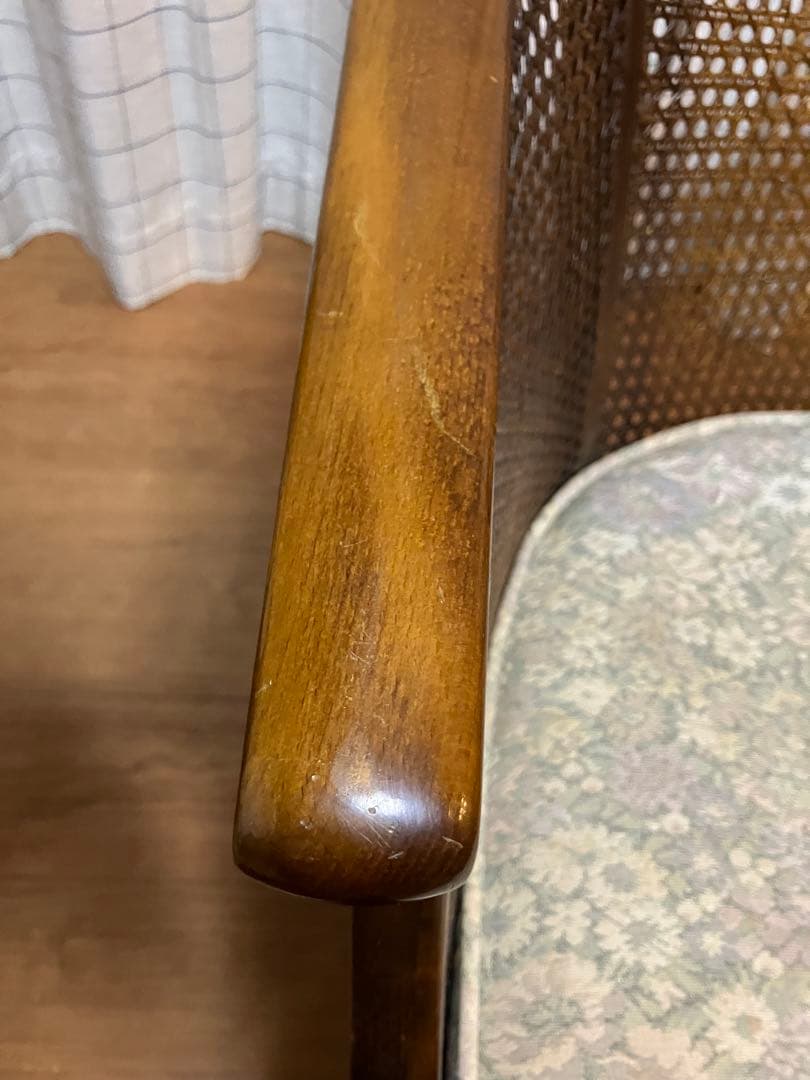 処分価格　カリモク 1人掛けソファ オールドカリモク コロニアル USED品