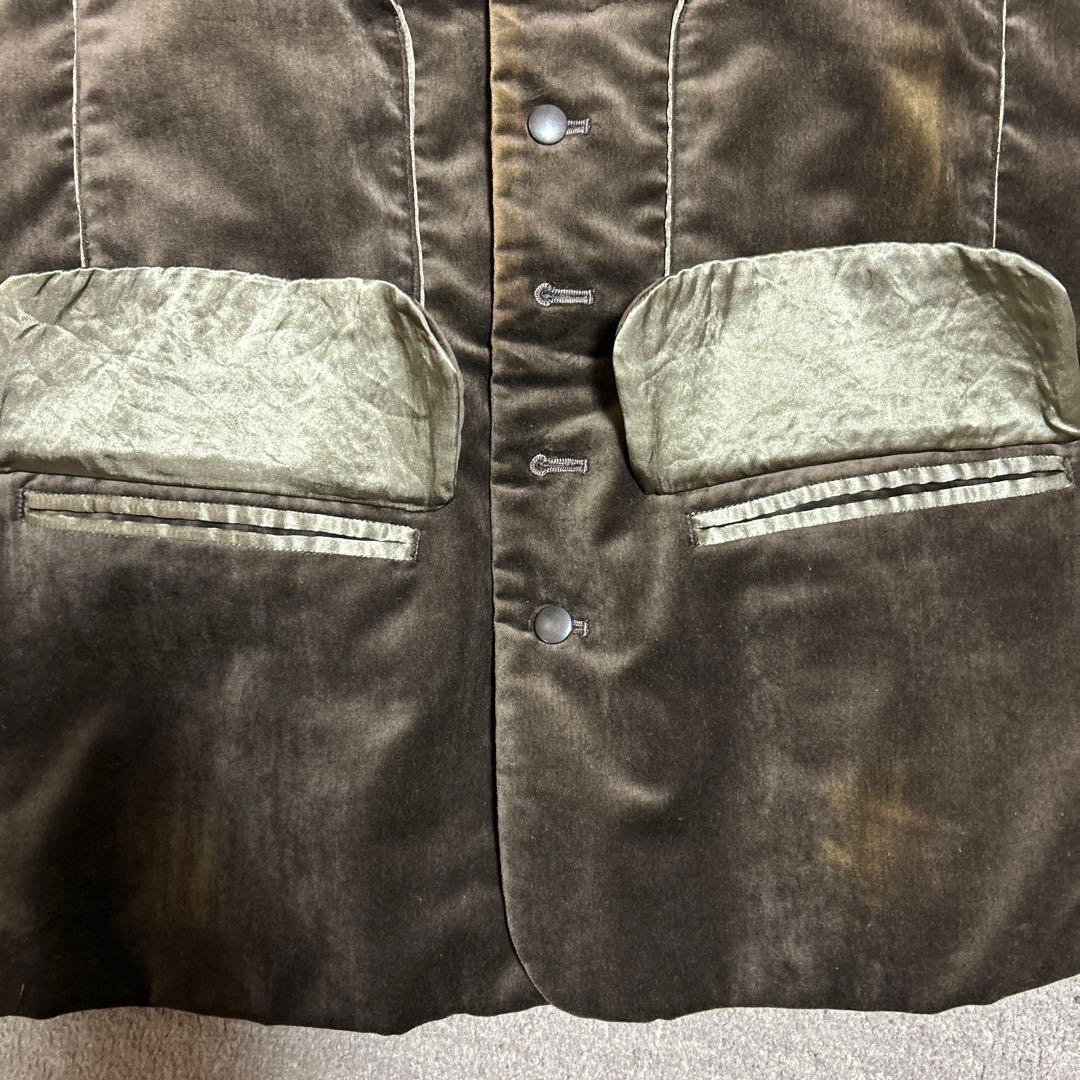 NICENESS KHANH ベロアベスト ベルベット　L ブラウン