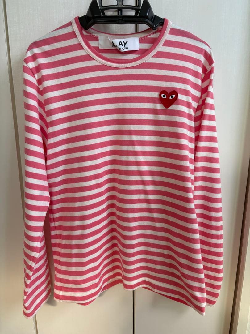 プレイコムデギャルソン ボーダーロングＴシャツ サイズXS