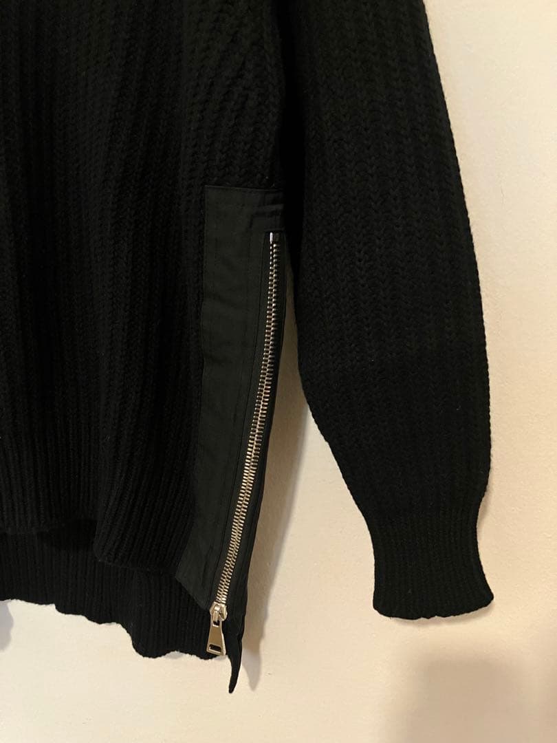 Moncler モンクレール　サイドジップデザインのざっくりニット　メンズ