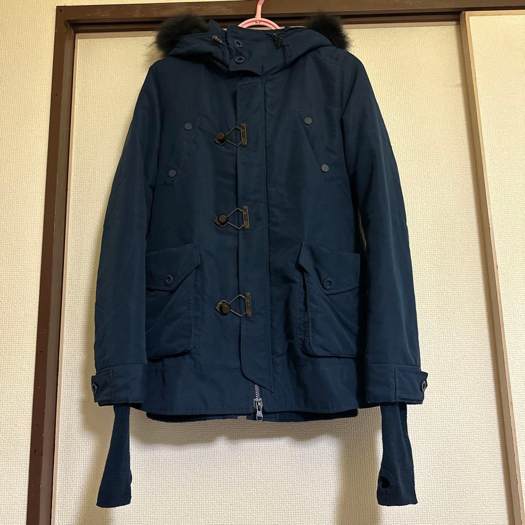 ネイビー ファー付きモッズコート N3B ハーフコート