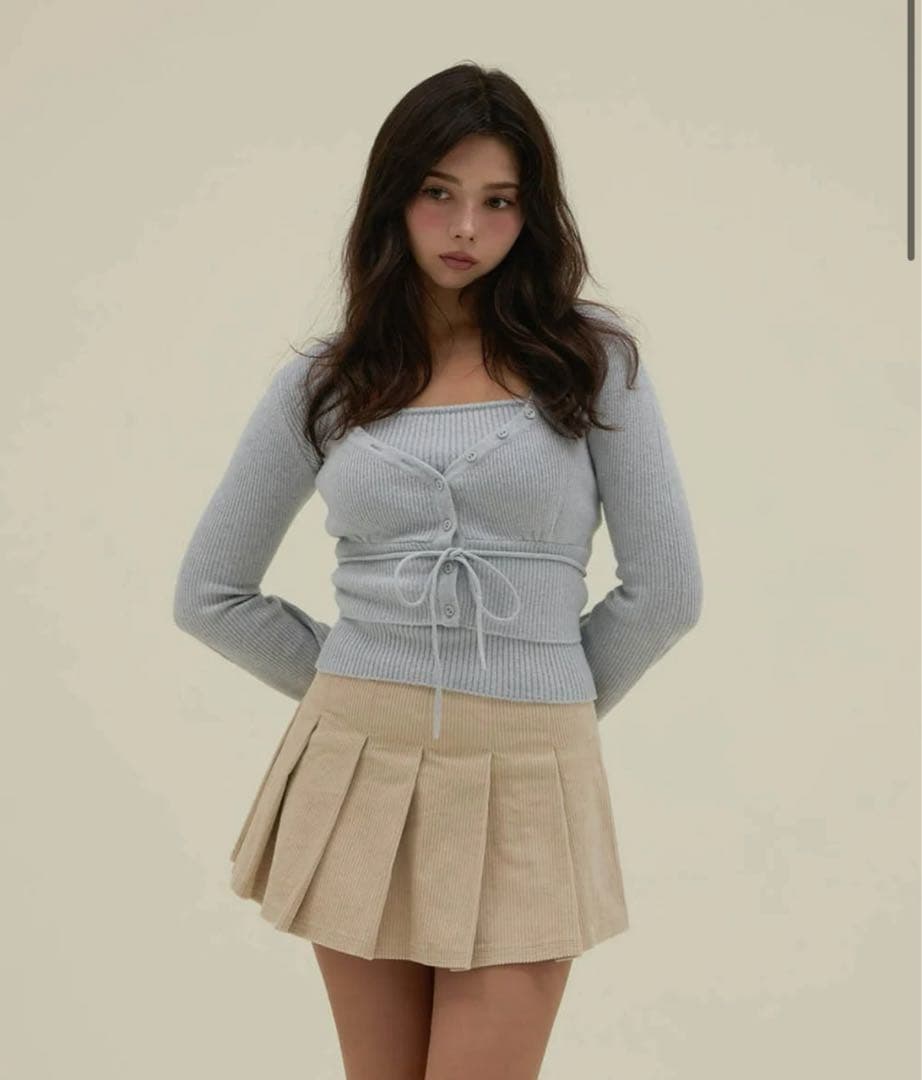 トップス Delta button tops gray andmary