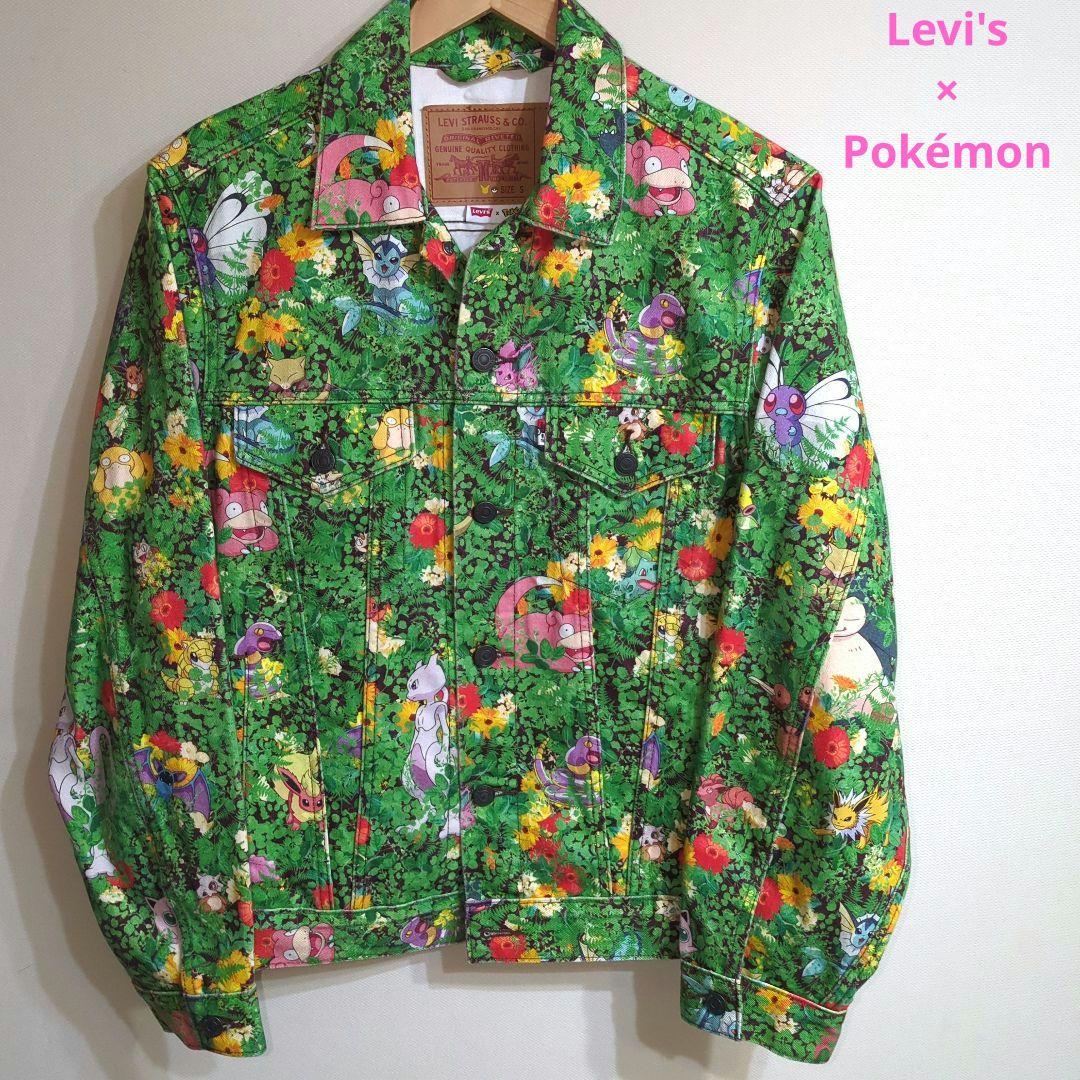 希少　Levi's × Pokémon 花柄デニムジャケット S