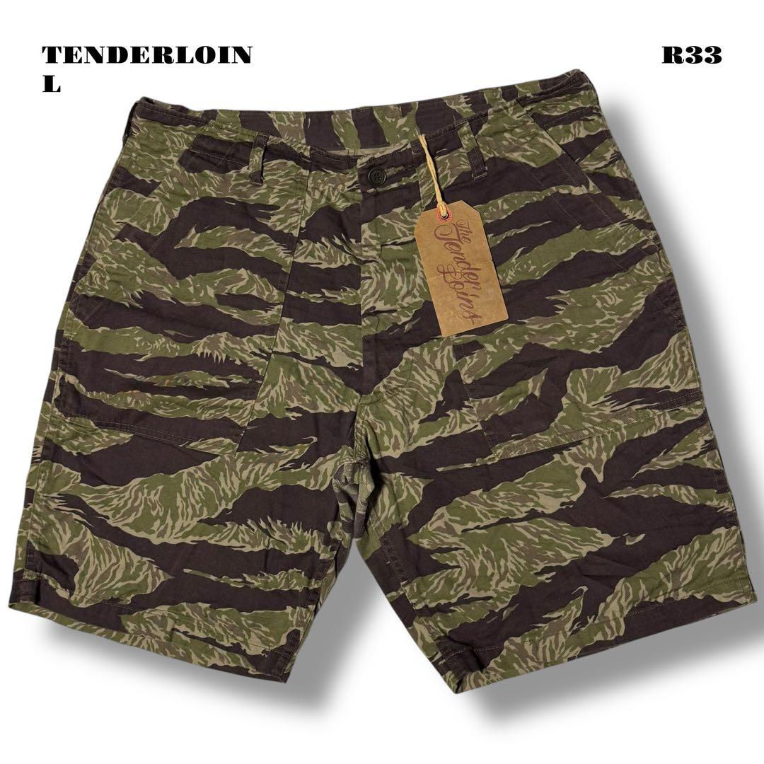 ★限定出品★ TENDERLOIN バンブーショーツ カモフラ CAMO迷彩緑L