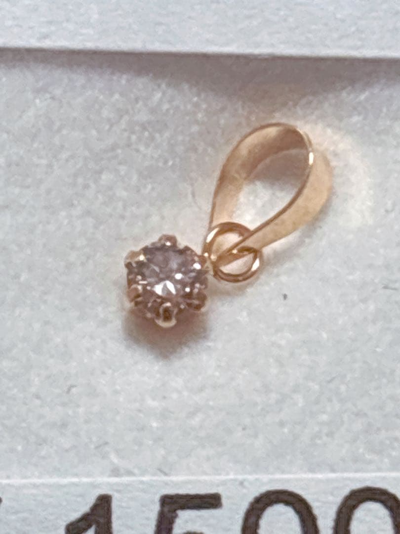K18PG ピンクダイヤモンド 0.08ct チャーム