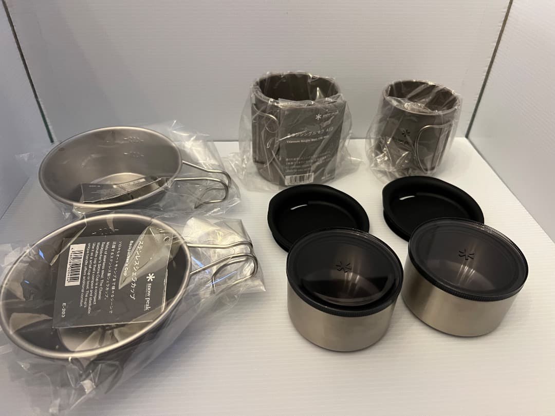 【未使用】スノーピークのマグカップ、シェラカップなどのセット