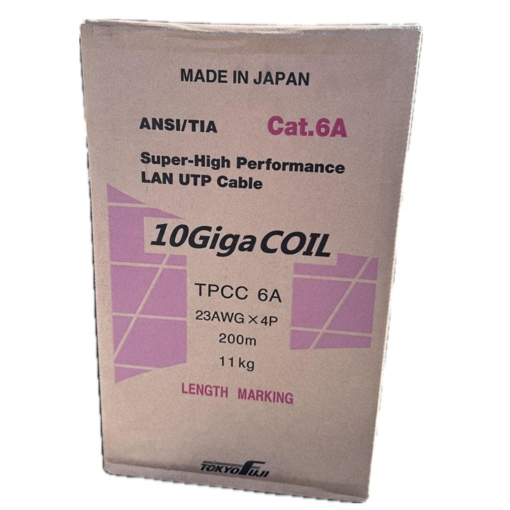 東京冨士　LANケーブル　TPCC 6A 23AWG × 4P 200m 黒