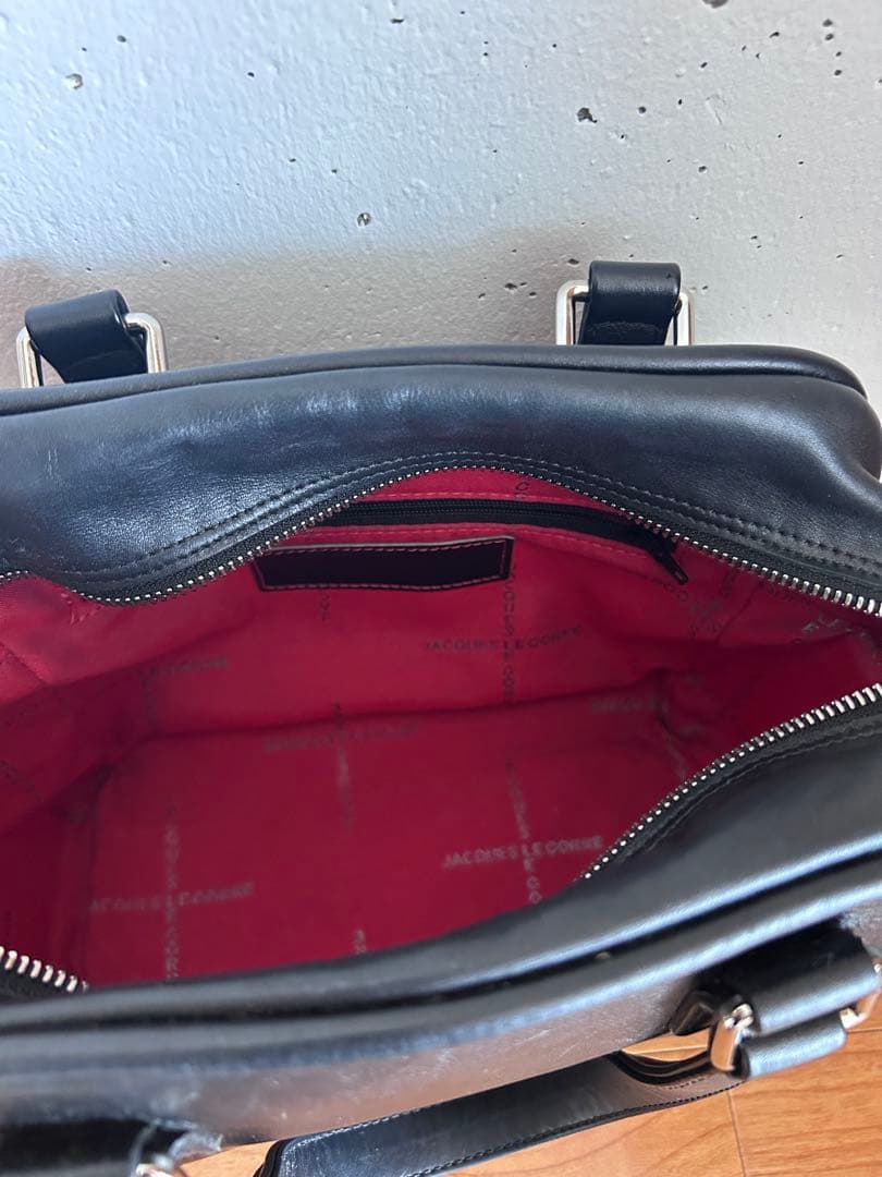 JACQUES LE CORRE スタッズ付き黒ハンドバッグ