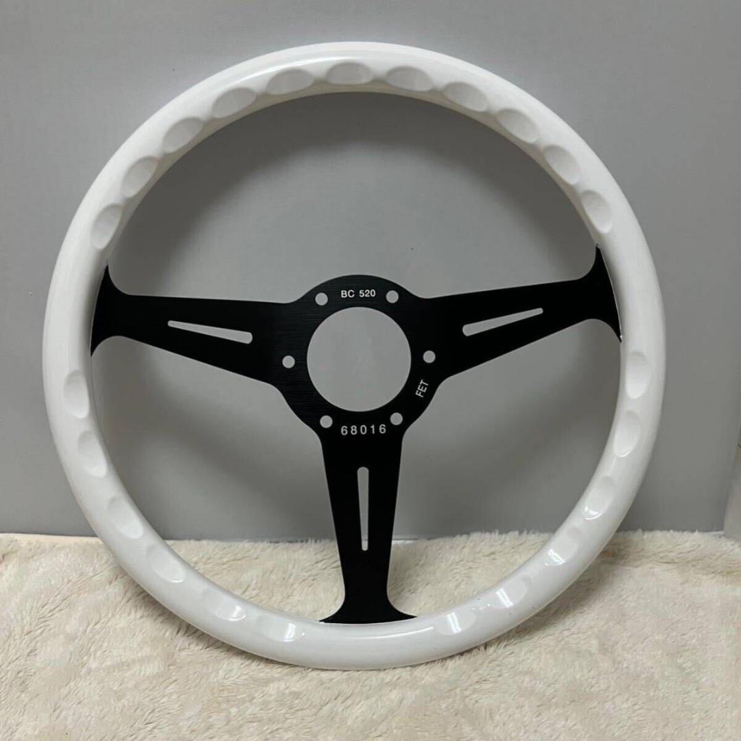 ナルディ ステアリング 社外 送料無料 白 ホワイト ブラック ホーンボタン付