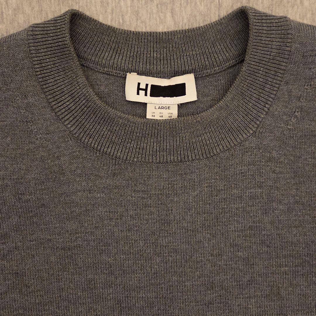 【最終値下げ・美品】H BEAUTY&YOUTH クルーネック ニット グレー